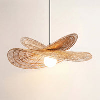 Suspension Papillon en Rotin et Osier ALIZÉ - Ø 40 cm