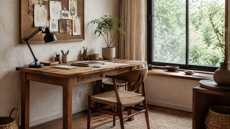 Bureau bohème inspirant : travailler dans un espace apaisé
