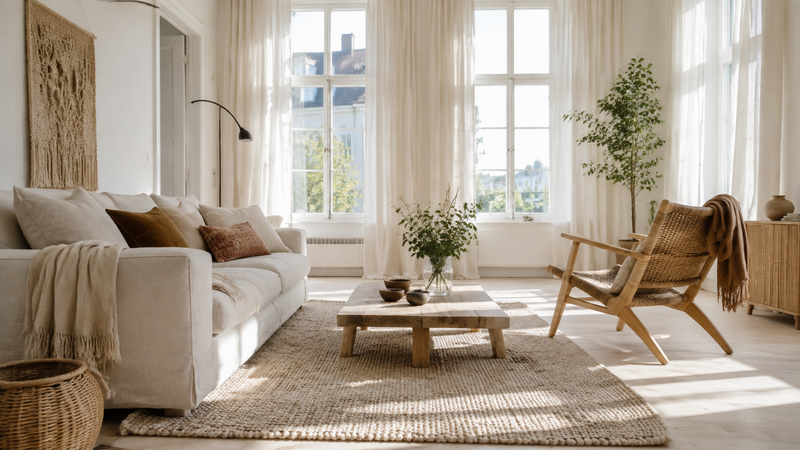 Bohème scandinave : allier chaleur naturelle et lumière