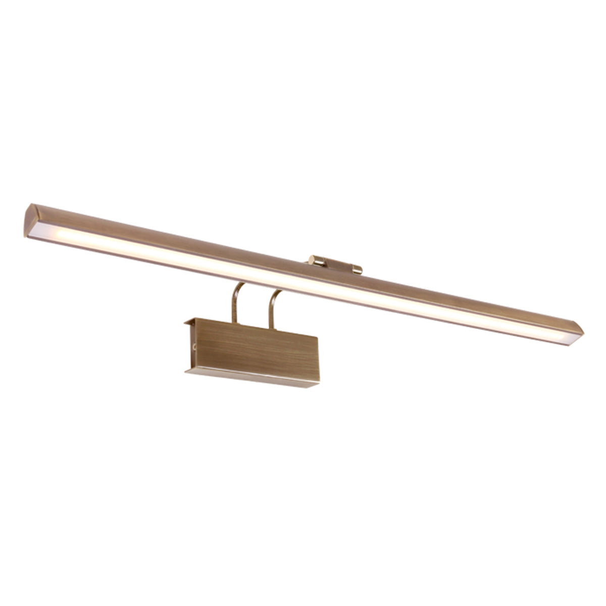 Schwenkbare LED-Wandleuchte aus gebürstetem Metall in Gold – 60 cm