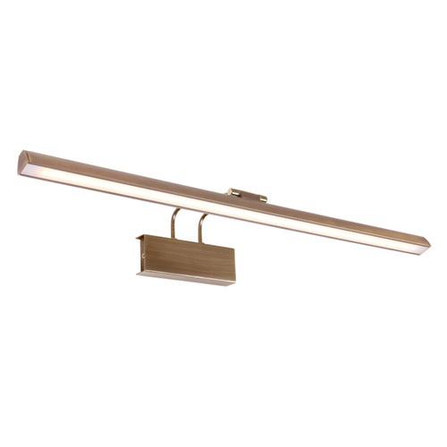 Schwenkbare LED-Wandleuchte aus gebürstetem Metall in Gold – 60 cm