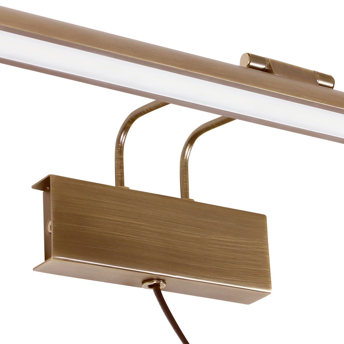 Schwenkbare LED-Wandleuchte aus gebürstetem Metall in Gold – 60 cm