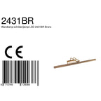 Schwenkbare LED-Wandleuchte aus gebürstetem Metall in Gold – 60 cm