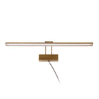 Schwenkbare LED-Wandleuchte aus gebürstetem Metall in Gold – 60 cm