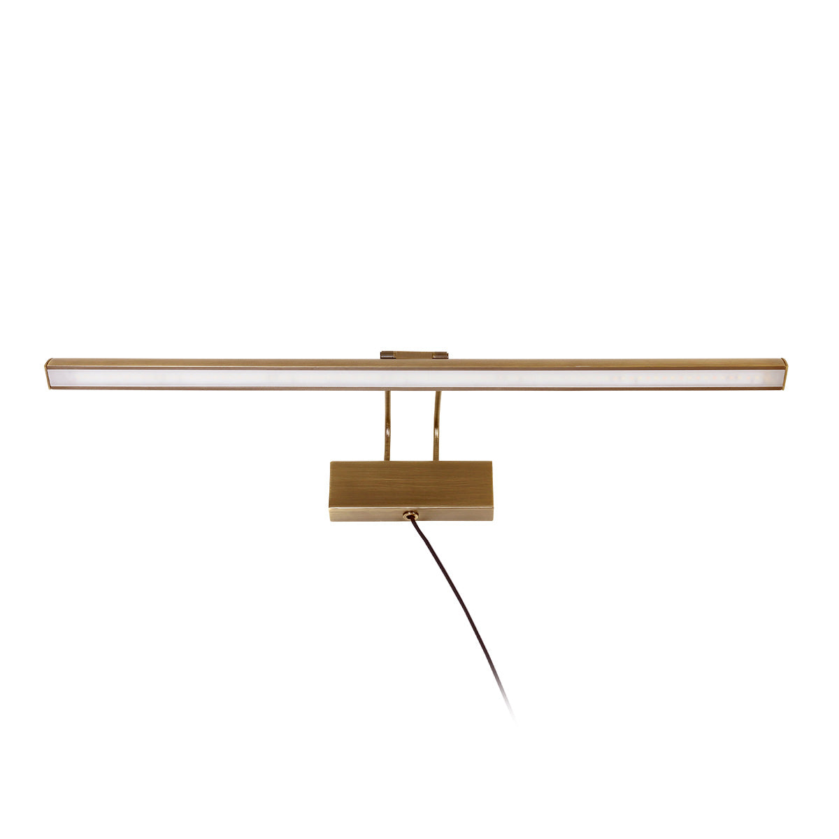 Schwenkbare LED-Wandleuchte aus gebürstetem Metall in Gold – 60 cm