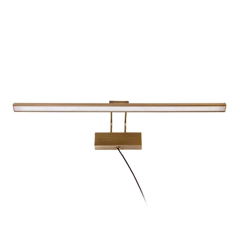 Schwenkbare LED-Wandleuchte aus gebürstetem Metall in Gold – 60 cm