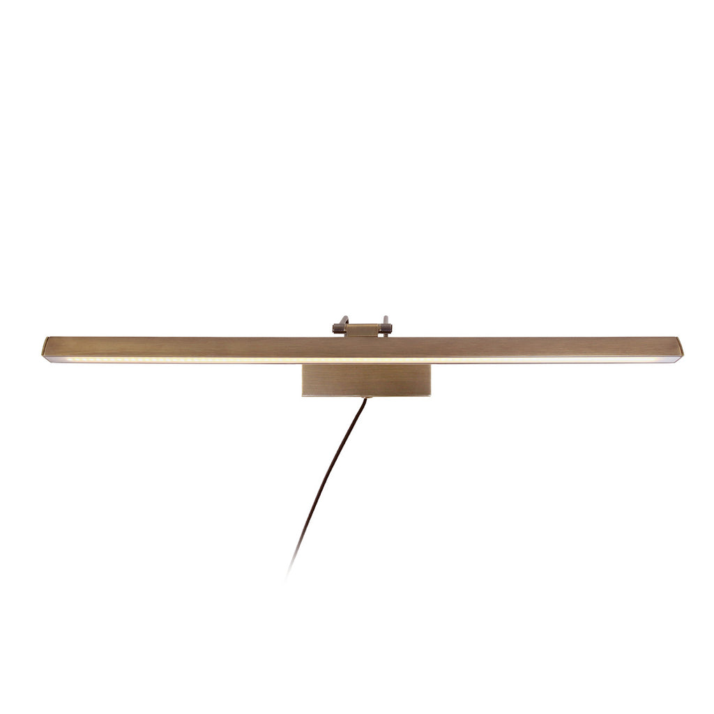 Schwenkbare LED-Wandleuchte aus gebürstetem Metall in Gold – 60 cm