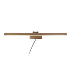Schwenkbare LED-Wandleuchte aus gebürstetem Metall in Gold – 60 cm