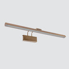 Schwenkbare LED-Wandleuchte aus gebürstetem Metall in Gold – 60 cm