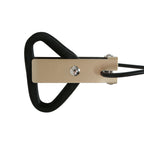 Wandleuchte aus schwarzem Metall mit schwenkbarem Arm und goldenen Details – H20 cm