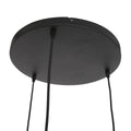 Suspension en verre fumé noir sphérique à 3 globes – Ø35 cm