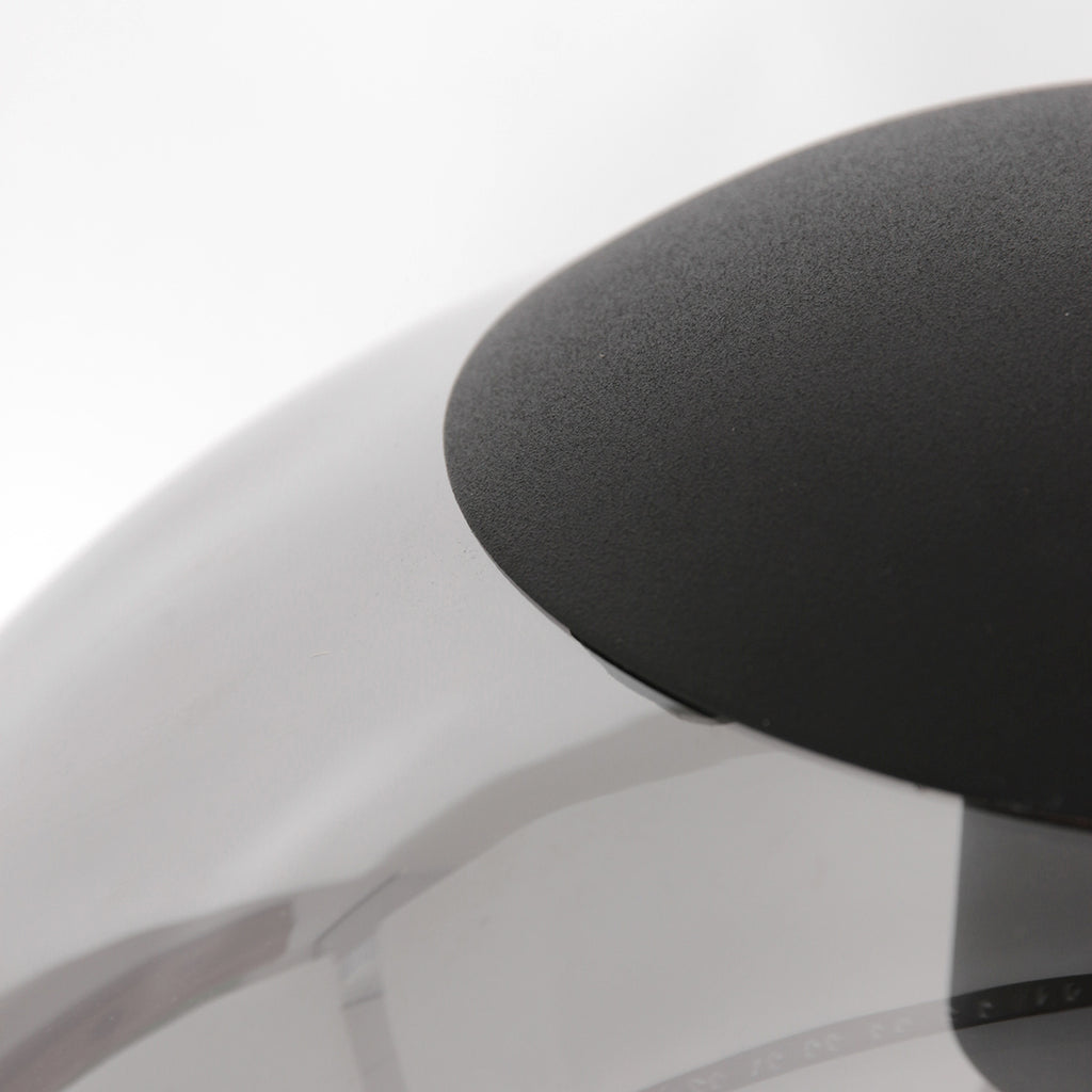 Suspension en verre fumé noir sphérique à 3 globes – Ø35 cm