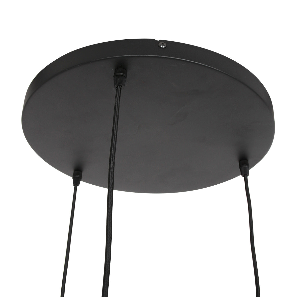 Suspension en verre fumé noir sphérique à 3 globes – Ø35 cm