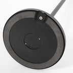 Stehlampe aus schwarzem Metall mit Gelenkarm, akkubetrieben und dimmbar – H140 cm