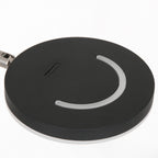 Stehlampe aus schwarzem Metall mit Gelenkarm, akkubetrieben und dimmbar – H140 cm