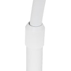 Bogenlampe in Weiß mit Schirm aus Naturfasern fürs Wohnzimmer – Ø50 cm