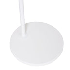 Bogenlampe in Weiß mit Schirm aus Naturfasern fürs Wohnzimmer – Ø50 cm