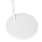 Bogenlampe in Weiß mit Schirm aus Naturfasern fürs Wohnzimmer – Ø50 cm