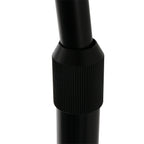 Bogenlampe in Schwarz mit geflochtenem Bambusschirm – H210-240 cm
