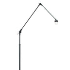 Stehlampe aus Rattan Natur mit schwarzem Gelenkgestell – Ø40 cm