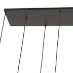 Mehrflammige Hängeleuchte aus Bernsteinglas in Messingoptik für warmes Licht – 140x44 cm