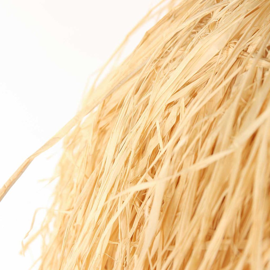 Hängeleuchte aus Naturfasern in Beige mit Fransen – Ø53 cm