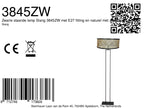 Moderne Stehlampe in Schwarz mit Bambusschirm fürs Wohnzimmer – Ø50 cm