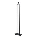 Moderne Stehlampe in Schwarz mit Bambusschirm fürs Wohnzimmer – Ø50 cm