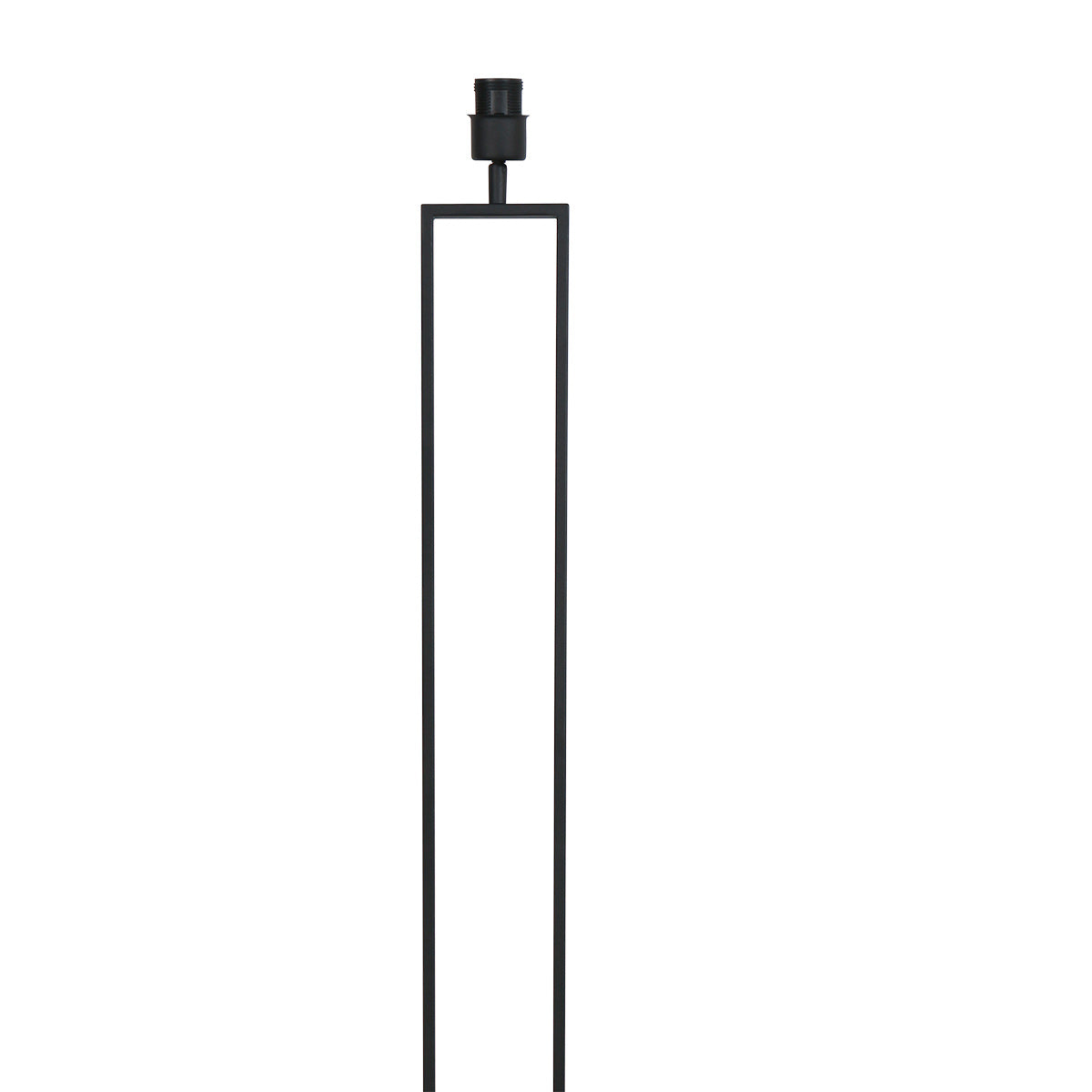 Moderne Stehlampe in Schwarz mit Bambusschirm fürs Wohnzimmer – Ø50 cm