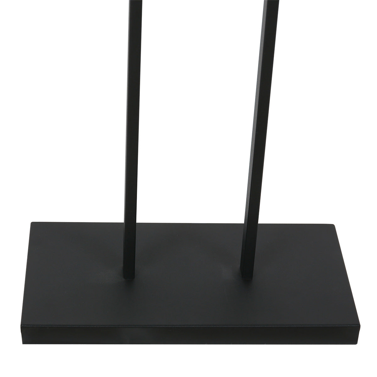 Moderne Stehlampe in Schwarz mit Bambusschirm fürs Wohnzimmer – Ø50 cm