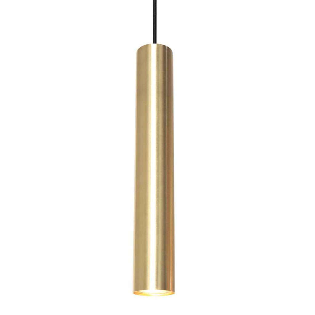 Zylindrische Hängeleuchte aus Metall in Gold mit verstellbarem Licht – Ø10,5 cm