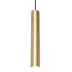 Zylindrische Hängeleuchte aus Metall in Gold mit verstellbarem Licht – Ø10,5 cm