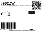 Stehlampe aus schwarzem Metall mit Zylinderschirm in Schwarz und Goldfarben – H160 cm