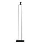 Stehlampe aus schwarzem Metall mit Zylinderschirm in Schwarz und Goldfarben – H160 cm