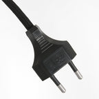 Stehlampe aus schwarzem Metall mit Zylinderschirm in Schwarz und Goldfarben – H160 cm