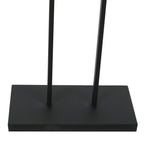 Stehlampe aus schwarzem Metall mit Zylinderschirm in Schwarz und Goldfarben – H160 cm