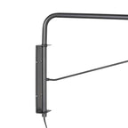 Wandleuchte aus schwarzem Metall und Bronze mit Gelenkarm – 68 cm