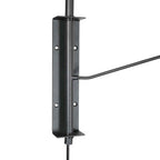 Wandleuchte aus schwarzem Metall und Bronze mit Gelenkarm – 68 cm