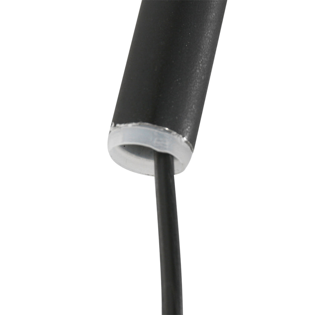 Wandleuchte aus Bambus Natur und schwarzem Metall mit Bogenarm – Ø40 cm