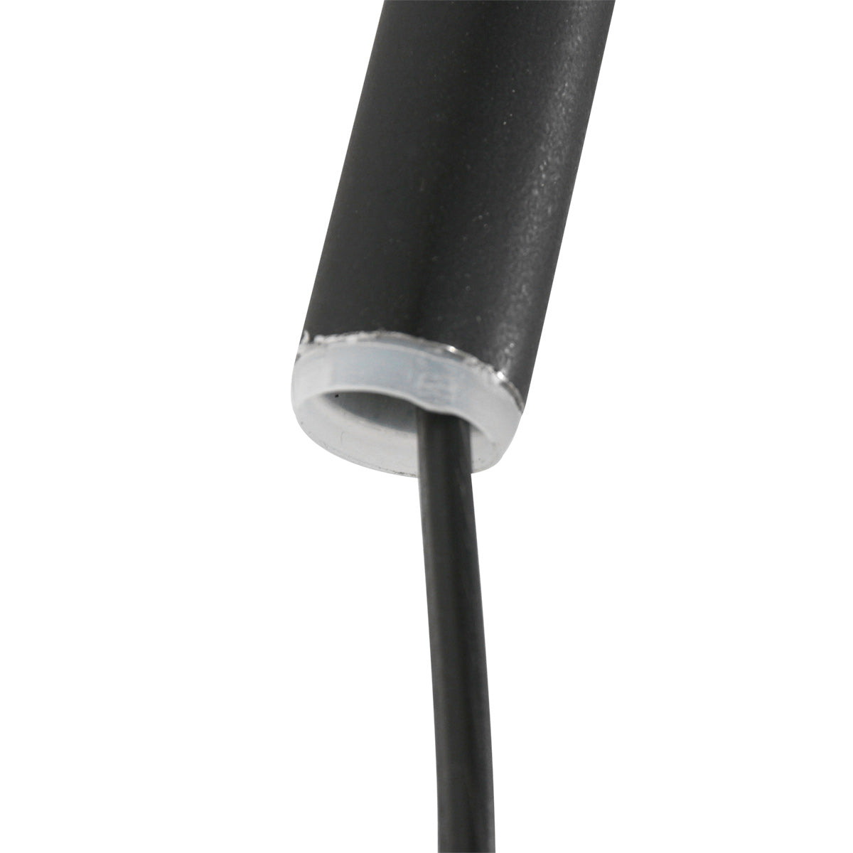 Wandleuchte aus Bambus Natur und schwarzem Metall mit Bogenarm – Ø40 cm