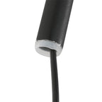 Wandleuchte aus Bambus Natur und schwarzem Metall mit Bogenarm – Ø40 cm