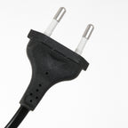 Wandleuchte aus Bambus Natur und schwarzem Metall mit Bogenarm – Ø40 cm