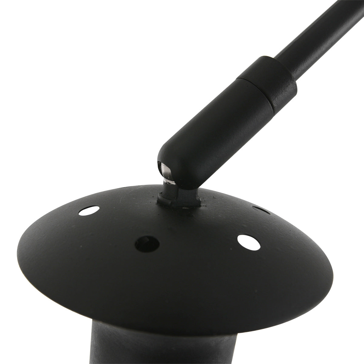 Wandleuchte aus Bambus Natur und schwarzem Metall mit Bogenarm – Ø40 cm