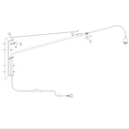 Applique murale rotin ajouré naturel et métal noir – Ø50 cm