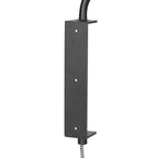 Wandleuchte aus Bambus und schwarzem Metall mit Schwenkarm – Ø30 cm