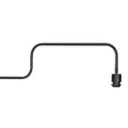 Wandleuchte aus Bambus und schwarzem Metall mit Schwenkarm – Ø30 cm