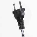 Wandleuchte aus Bambus und schwarzem Metall mit Schwenkarm – Ø30 cm