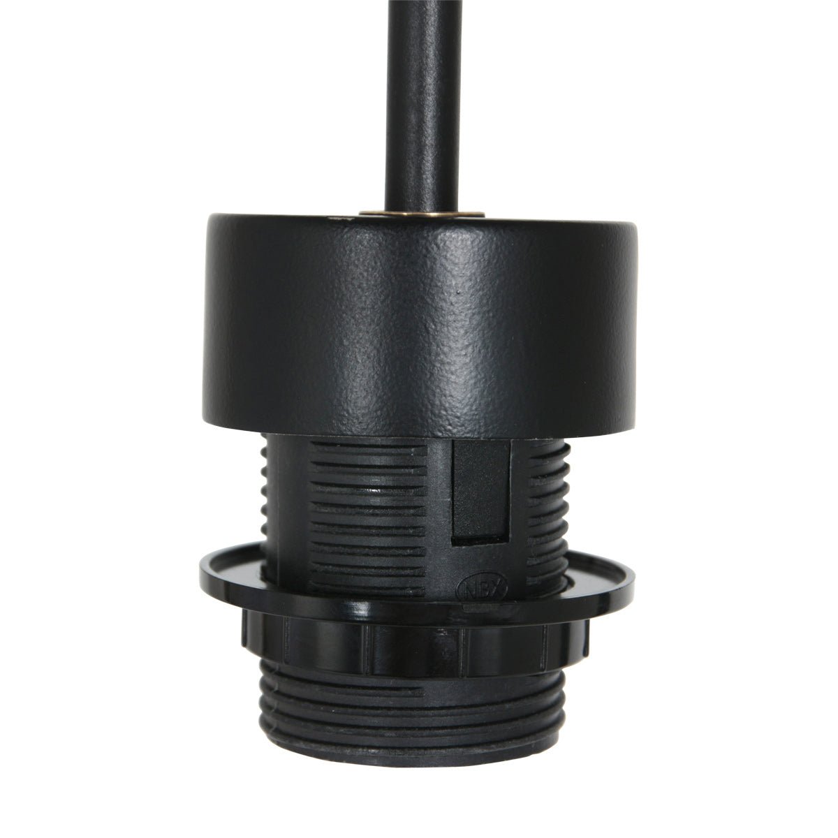 Suspension en bambou ajouré et métal noir pour salon – Ø60 cm