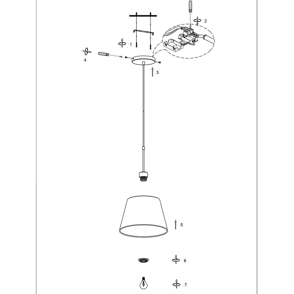 Suspension en bambou ajouré et métal noir pour salon – Ø60 cm