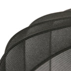 Ovale Hängeleuchte aus schwarzem Netzgeflecht mit sichtbarem Vintage-Leuchtmittel – Ø60 cm